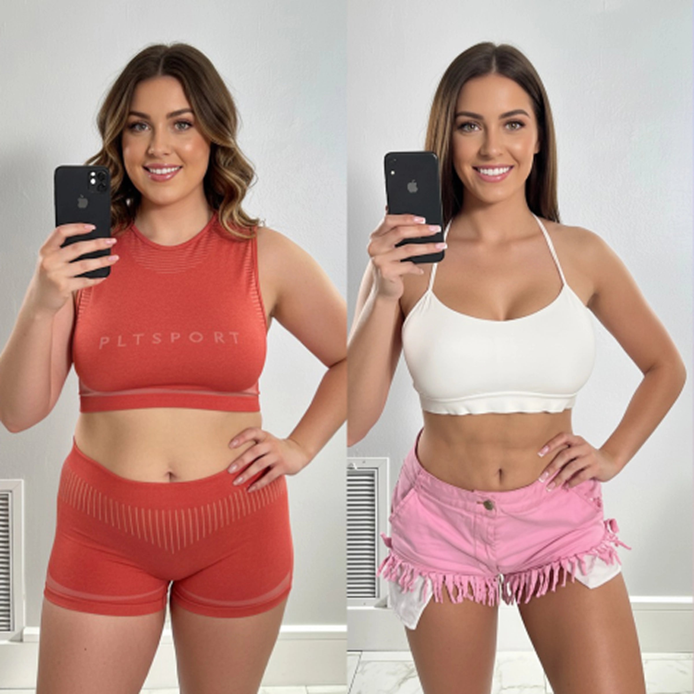 Antes y despues Sara | Hot shapers Resultados antes y después de usar Hot Shapers con abdomen más definido